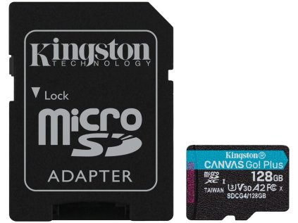 kingston microsdxc 128gb canvas go plus sd adapter ien550798