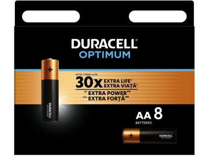 duracell optimum alkalicka baterie 8 ks aa ien403030
