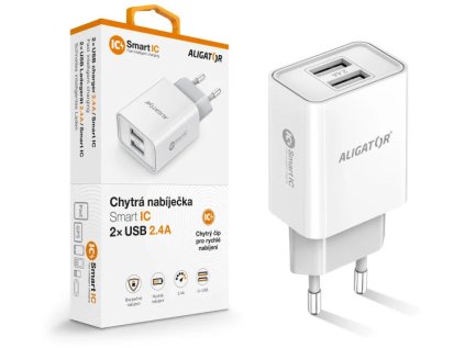 aligator sitova nabijecka s 2xusb vystupem 2 4a smart ic bila ien552790
