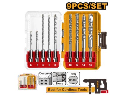 ingco sada vrtaku do zdiva 9 ks ien555568