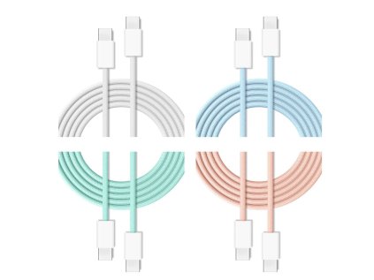 cubenest braided cable usb c 4 pack mixed colors ien528308