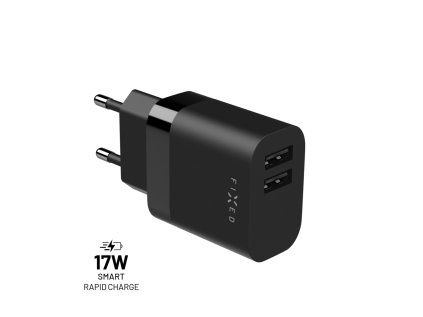 sitova nabijecka fixed s 2xusb vystupem 17w smart rapid charge cerna ien578610