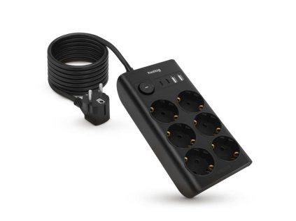 nabijeci stanice huslog 15w 6xzasuvka 2xusb c 2xusb cerna ien580121