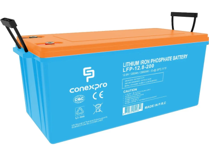 conexpro baterie lifepo4 12 8v 200ah smart bms bluetooth ien519372