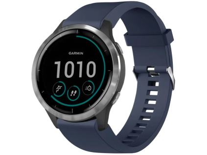 silikonovy reminek fixed silicone strap pro garmin quickfit 20mm modry ien537839