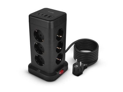 nabijeci stanice huslog 15w 12xzasuvka 2xusb c 2xusb cerna ien580125