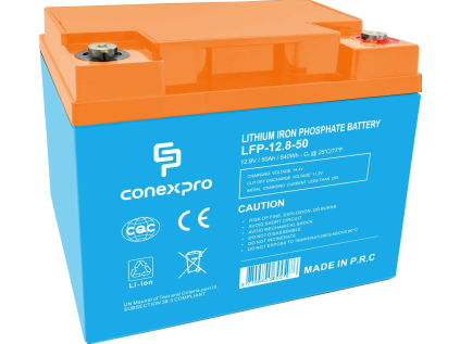 conexpro baterie lifepo4 12 8v 50ah smart bms bluetooth ien519367