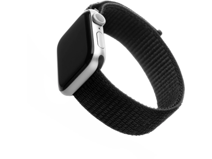 fixed nylon strap nylonovy reminek pro apple watch 42 44 45mm cerny ien424975