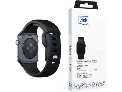 3mk silicone watch strap pro apple 38 40 41 mm black ien528385