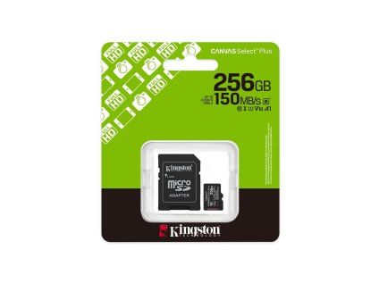 kingston microsdxc 256gb canvas select plus sd adapter image1 big ies92509868