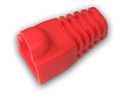datacom navlek pro plug rj45 s bublinou cerveny ien36724
