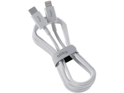 datovy kabel allity auc 03 usb c lightning 1m 27w bily ien533714