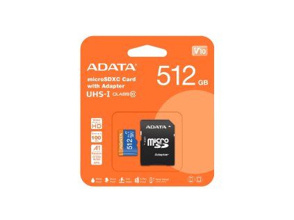 adata microsdxc 512gb uhs i u1 class 10 adapter obr galerie big ies100596231