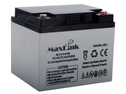 maxlink olovena baterie agm 12v 45ah konektor m6 ien341265