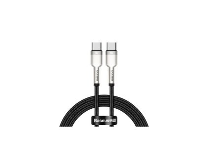 Baseus Cafule Series nabíjecí/datový kabel USB-C samec na USB-C samec s kovovými koncovkami 100W 1m, černá