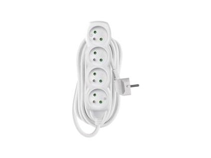 prodluzovaci kabel 7 m 4 zasuvky bily pvc 1 5 mm2 ig481677