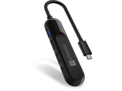 Connect IT USB-C hub USB 3.0, externí, černý