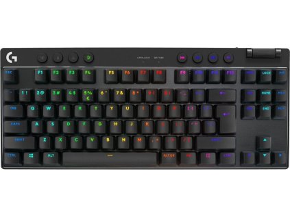 logitech g pro x tkl lightspeed gaming keyboard black us int l 2 4ghz bt tactile ien501359