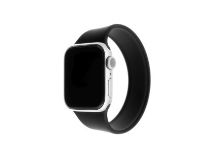 elasticky silikonovy reminek fixed silicone strap pro apple watch 42 44 45mm velikost l cerny ien434006