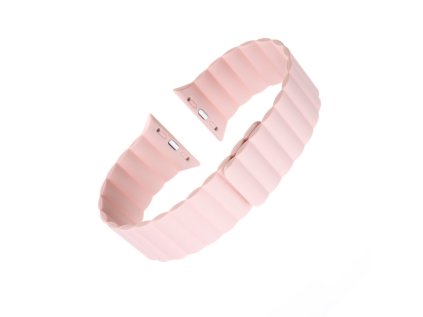 silikonovy reminek fixed magnetic strap s magnetickym zapinanim pro apple watch 42 mm 44 mm ruzovy ien385977
