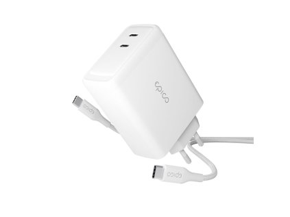 Epico 100W GaN síťová nabíječka + 2m USB-C kabel - bílá