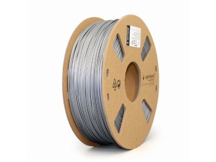 Gembird filament ABS 1.75mm 1kg, stříbrná