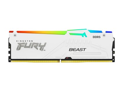 Paměť Kingston FURY™ Beast DDR5 RGB 16GB 6000MHz, XMP, bílá
