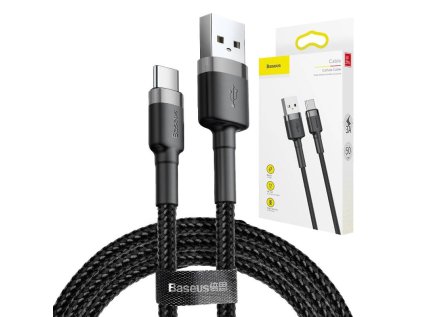 kabel baseus cafule usb c 2a 3m cerno sedy ien523381