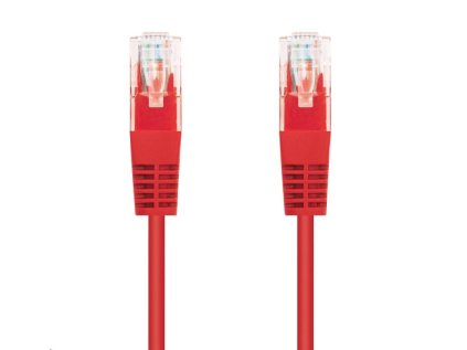 C-TECH kabel patch cord Cat5e, UTP, červená, 2m