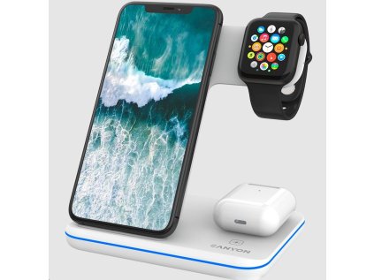 canyon bezdratova nabijecka ws 303w 3v1 vstup 9v 2a 12v 2a vystup 15 10 7 5 5w usb c usb a vc ac adapteru bila ien402249