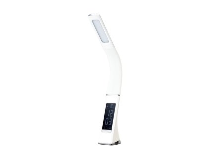 stolni lampa immax leather white s displejem bila ien277664