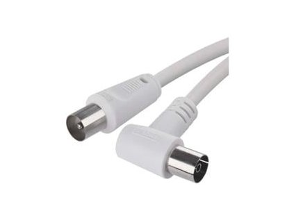 Anténní koaxiální kabel stíněný 5m – úhlová vidlice