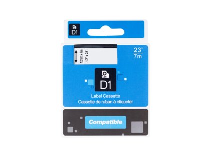printline kompatibilni paska s dymo 45020 s0720600 12mm 7m bily tisk trans podklad d1 ien228721