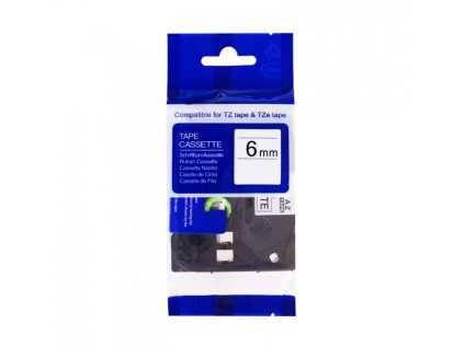 printline kompatibilni paska s brother hse 211 6mm cerny tisk bily podklad buzirka ien319510