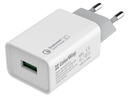 colorway ac nabijecka 1xusb qc3 0 18w bila ien378405