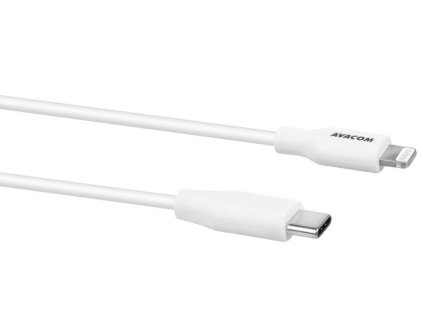 avacom mfic 120w kabel usb c lightning mfi certifikace 1 2m bila ien329259
