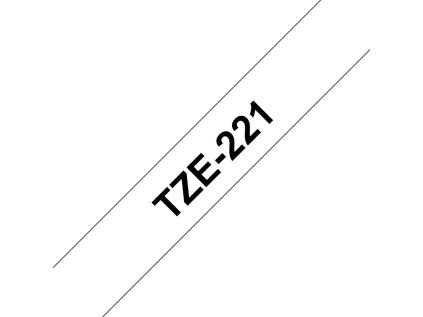 Brother TZe-221, bílá / černá 1 ks (9mm, laminovaná)