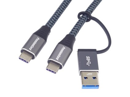 premiumcord usb c kabel usb 3 2 gen 2x2 5a 100w 20gbit s 2m bavlneny oplet ien427094
