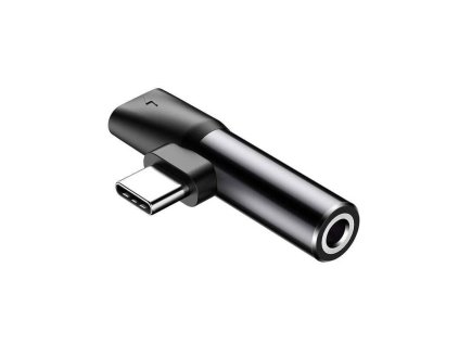baseus audio rozbocovac l41 s koncovkami usb c samec usb c samice 3 5mm jack samice cerna ien404609
