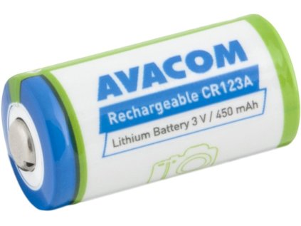 AVACOM Nabíjecí fotobaterie CR123A, CR23, DL123A Li-Fe 3V 500mAh 1.5Wh