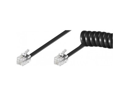 kabel telefonni krouceny 2xrj10 4p4c 4m cerny ien253526