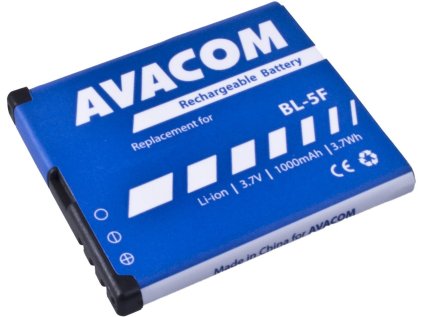avacom baterie do mobilu nokia n95 e65 li ion 3 6v 1000mah nahrada bl 5f ien386935