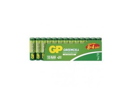 zinkova baterie gp greencell aaa r03 blistr 12ks ig441913