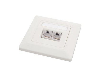 solarix zasuvka cat5e stp 2 x rj45 pod omitku bila ien125132