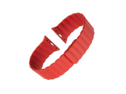 silikonovy reminek fixed magnetic strap s magnetickym zapinanim pro apple watch 38 mm 40 mm cerveny ien385969