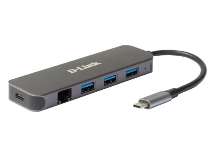 D-Link 5-in-1 USB-C Hub with Gigabit Ethernet/Power Delivery (DUB-2334)