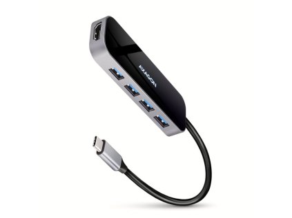 axagon hmc 6h4a usb 3 2 gen 1 hub porty 4x usb a hdmi 4k 30hz pd 100w kabel usb c 20cm ien466907