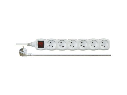 emos prodluzovaci kabel s vypinacem 6 zasuvek 3m bily ien295937
