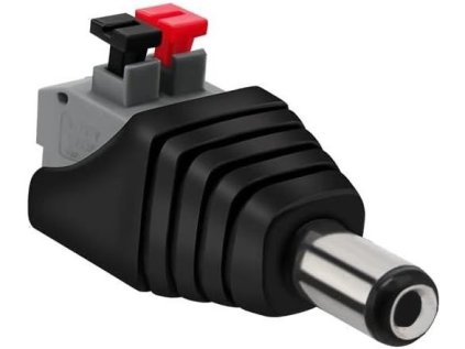 conexpro dc napajeci konektor zastrcka 2 1x5 5 mm s pruzinovou svorkou ien519587