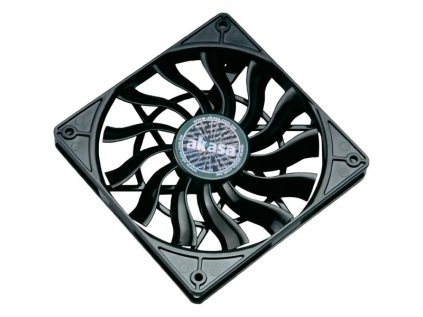 akasa ventilator ak fn078 120mm vyska 15mm enter bearing lozisko 4pin pwm cerny ien204533